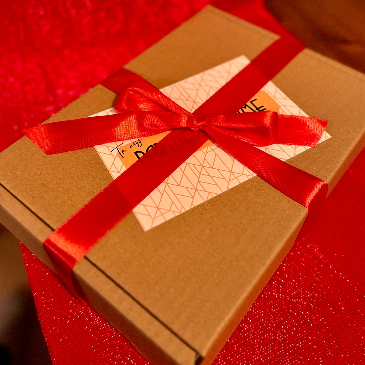 Partner in Crime Gift Box, with red bow
